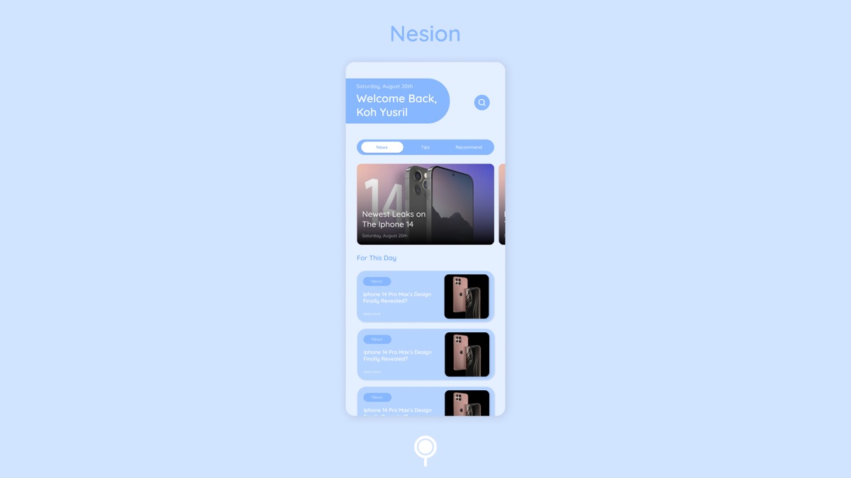 Nesion Android news app screenshot