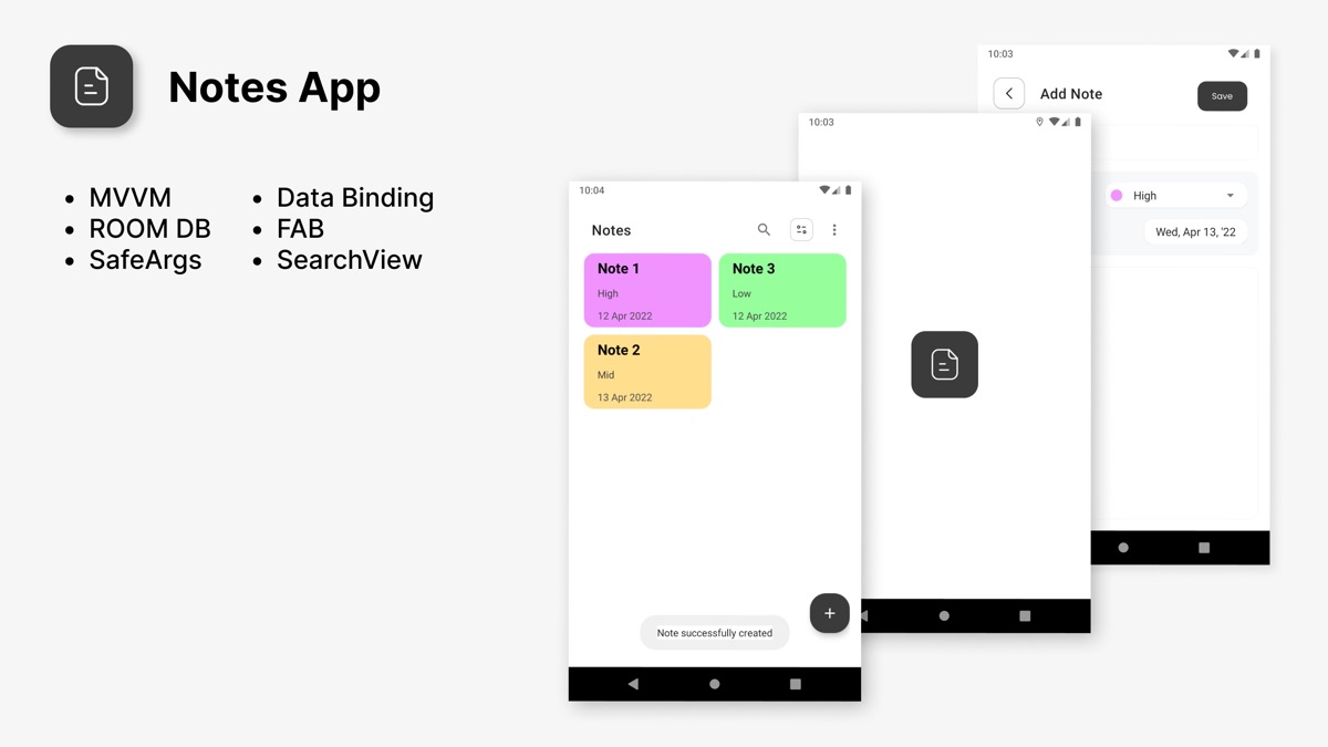 Notes App Android screenshot
