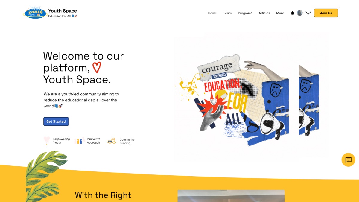 YouthSpace website screenshot